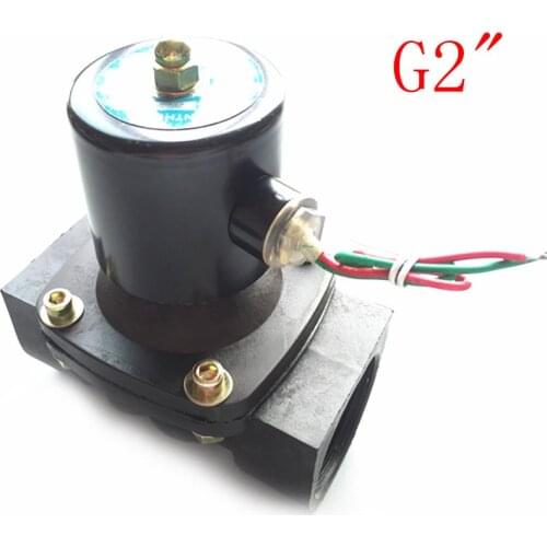 Free Shipping 2" Solenoid valve water valve N/C 2 way Air Oil gas 2W500-50 AC220V electromagnetic valve