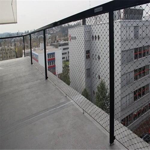 Flexible balustrade stainless steel cable mesh for balcony stairway and garden/Oxidation-resisting steel netting