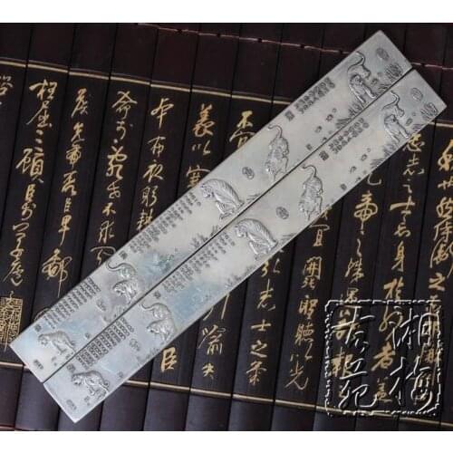 Exquisite Chinese Antique collection Boutique Carving Five Tigers Paper weight