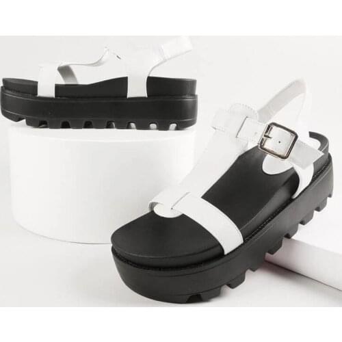 Summer Ladies Platform Sandals Ladies Beach Casual Flat Sandals Ladies Buckle Sandals Ladies Sandals Women Shoes