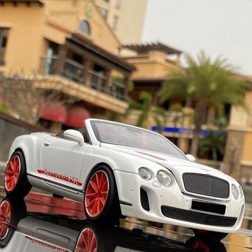 Large Size 1:24 Continental GT Alloy Open Car Model Diecasts Toy Simulation Car Model Sound Light Collection Childrens Toys Gift