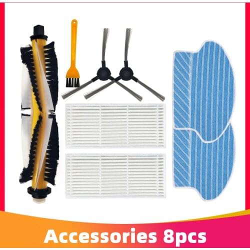 Brush + Filter + Mop Cloth for Proscenic 780T 790T Robotic Vacuum Cleaner Replacement Parts Kits Main Side Brush Hepa Filter
