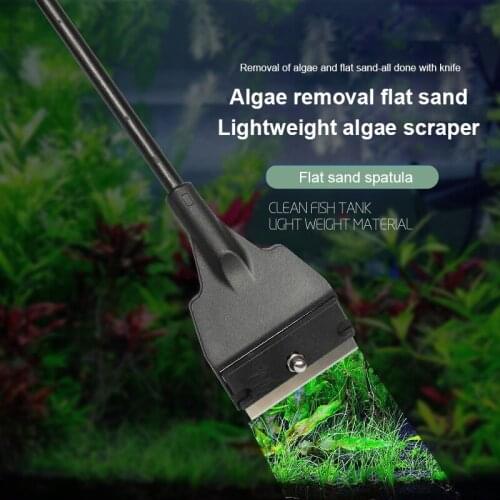 New Cleaning Aquarium Algae Scraper Fish Tank Stainless Steelaluminum Alloy Material Fish Tank Multifunctional Cleaning Tool Set