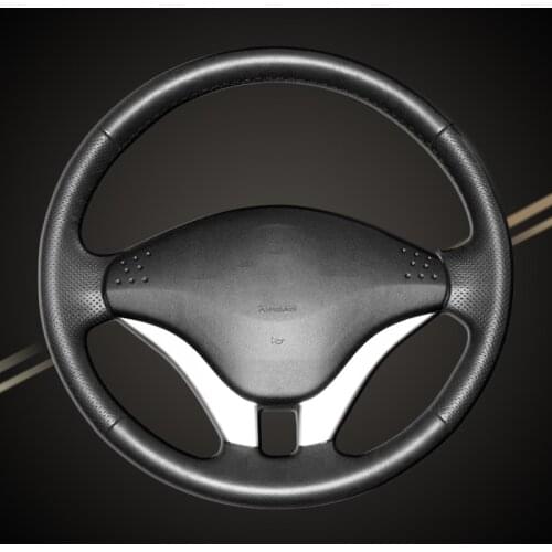 Car Braiding On The Steering Wheel Cover for Mitsubishi Pajero 2008 2009 2010 2011 V73 2011 L200 Auto Covers Car-styling