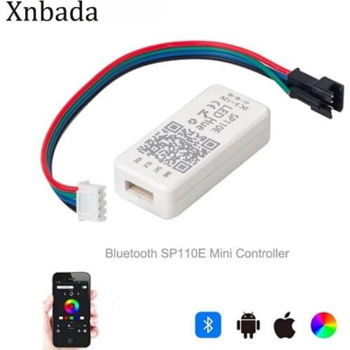 SP110E Bluetooth Pixel Controller WS2811 WS2812B ws2812 dimmer SK6812 RGB RGBW APA102 WS2801 pixels Led Strip IOS Android