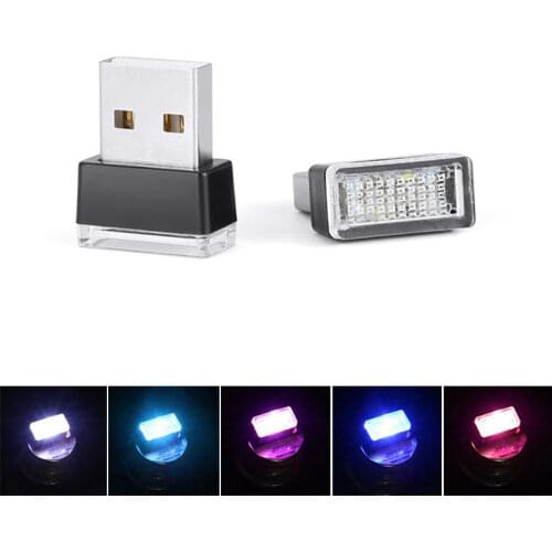 1 Pc Mini USB LED Atmosphere Lights Car Decorative Lamp with USB Sockets Emergency Lighting Car-styling For Auto Ambient Light