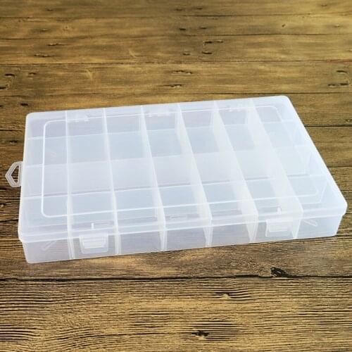28 Slots Clear Plastic Storage Box Case Adjustable Jewelry Storage Organizer Diamonda Embroidery Craft Bead Pill Display Orgainz