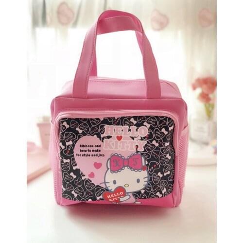 Sanrio hello kitty Mummy Bag Large-capacity Multifunctional Storage Bag Melody Handbag Shoulder Bag pu Lunch Box Bag