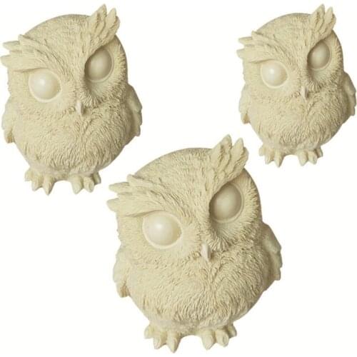 Owls Aroma Candle Silicone Mold 3D Owl Handmade Christmas Candle Molds Plaster Craft Mould