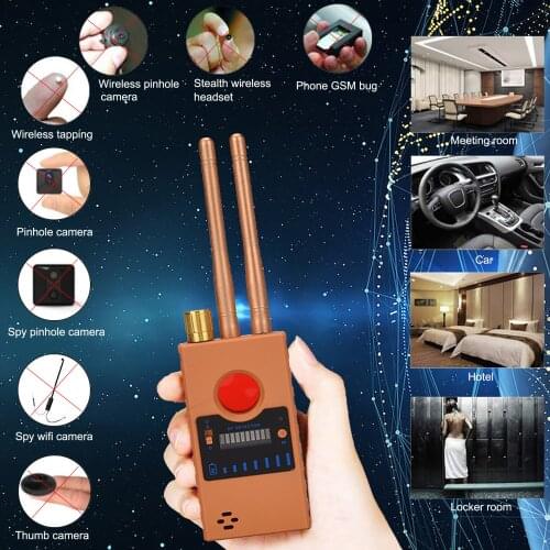 RF Signal Hidden Spy Camera Detector Wifi Secret GPS Audio GSM Mobile Micro Cam Anti Candid Bug Finder Scanner Dual Antenna G529