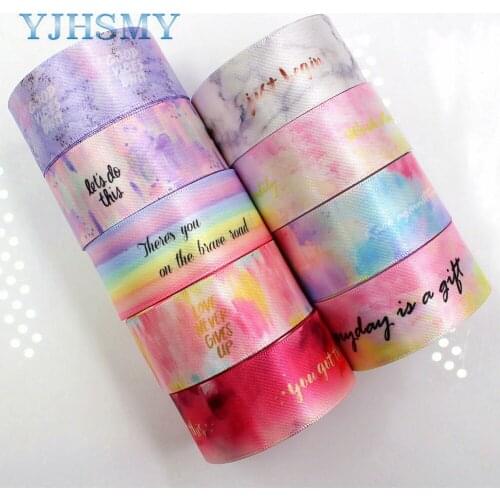 YJHSMY D-18319-1,25 mm 5 yards Ink series satin ribbons,wedding festival party decorated,DIY gift wrapping materials
