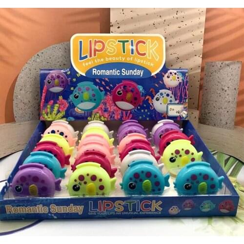 Factory Direct Batch Hot-Selling Childrens Fish Lip Balm Spherical Moisturizing Hydrating Colorless Personality Round Appearanc