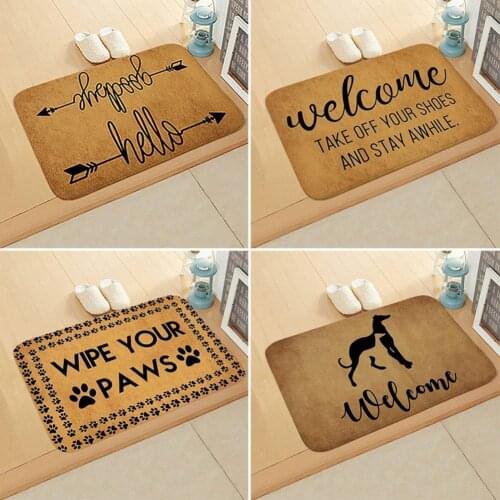 1pcs Welcome Sweet Home Letter Non-slip Water Absorption Door Mat Carpet Floor Decor bathroom mat doormat tapete cozinha