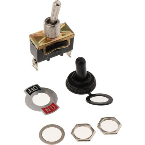 SPST 2Pin Car Boat 15A 250V ON/OFF Rocker Toggle Switch+Waterproof BootHot