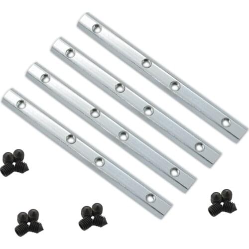 4 Pack 2020 Series Aluminum Profile Straight Line Connector,TTZEZE Length 100mm/4'' Carbon Steel Zinc Plating Bracket Fastener w