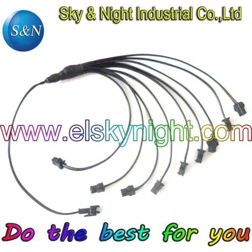 5 pcs/Lot) EL Wire One in nine Splitter+Free shipping