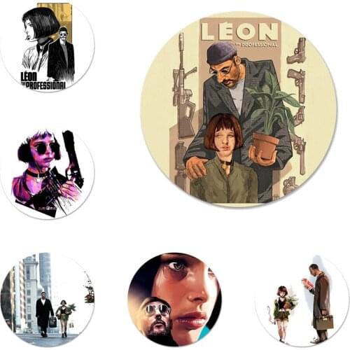 58mm leon the professional Icons Pins Badge Decoration Brooches Metal Badges For Backpack Decoration