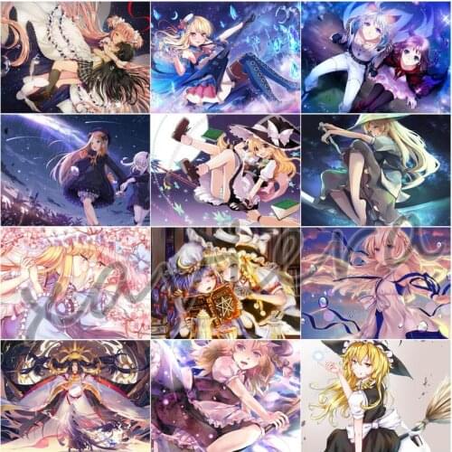 Xaviera Diamond Painting Anime Girls Embroidery Full Round Drill Cross Stitch Wall Art Stickers for Anime Lovers Bedroom Decor