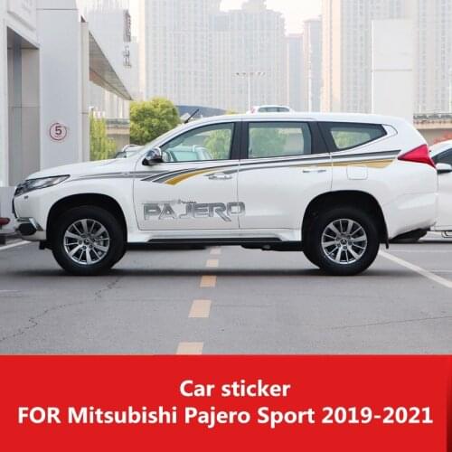 Car sticker FOR Mitsubishi Pajero Sport 2019-2021 car body garland personality mounted on sticker Pajero modification