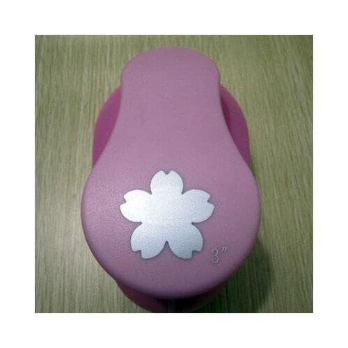 Free ship flower furador 3" 6.5cm photo size diy paper cut Eva Foam Maker puncher scrapbooking labor saving for kid hole punch