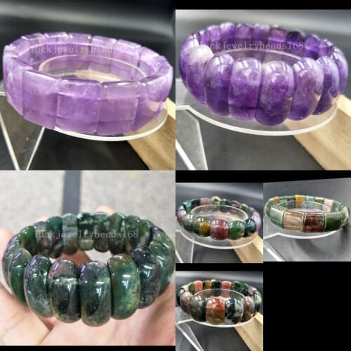 Free Shipping Fashion Jewelry Mulitcolor Carnelian Natural purple Crystal Natural Moss Carnelian Stretch Bracelet 7.5" WFH363