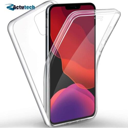 360 Full Body Case for iPhone 12 11 Pro Max 8 7 6 Plus 5 Double Side Silicone TPU Transparent Coque for iPhone X XR XS Max Cover