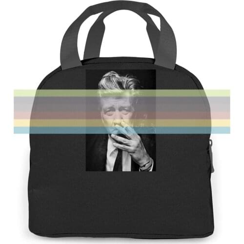 David Lynch Black Brand Male Slim Fit women men Portable insulated lunch bag adult