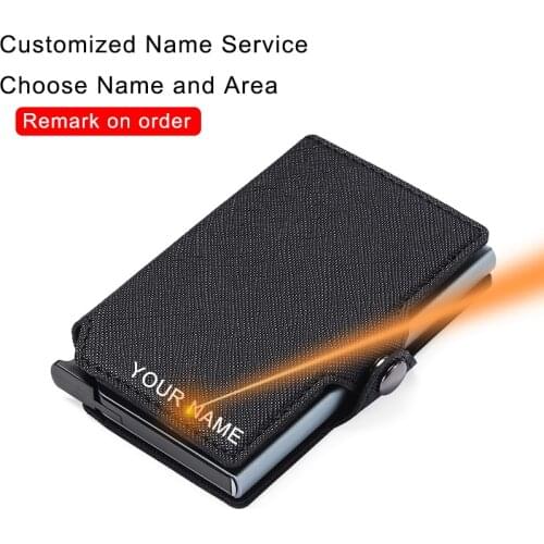 DIENQI Rfid Bank Card Holder Case Men Minimalist Wallets Business id Credit Cardholder Bag Male Slim Metal Smart Magic Wallet