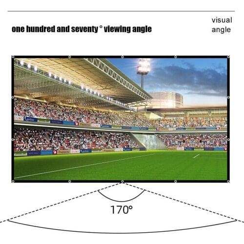 120 Inch Projection Screen Convenient Portable 16:9 1080P HD Projector Cloth For Smart Phone Hologram Home Outdoor Office Games