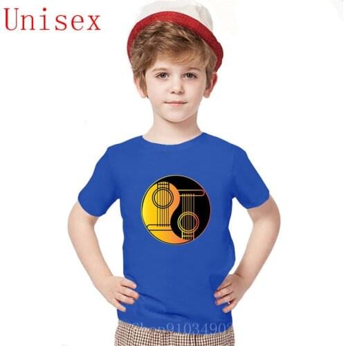 Cotton Short Sleeve Guitarist clothing One Piece Summer Unisex Clothes girl and boy Yin and Yang Guitar teenage girls clothing