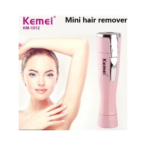 KEMEI Lipstick Female Shaving Machines for Women Mini Lady Epilator Hair Removal Shaver Razor Battery Bikini Trimmer depilation