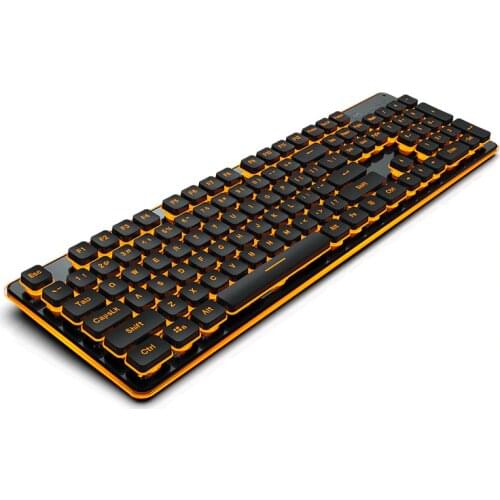 Gaming Keyboard 104 Keycaps RGB Backlit Waterproof Silent Keyboard Computer Gamer USB Wired For Laptop