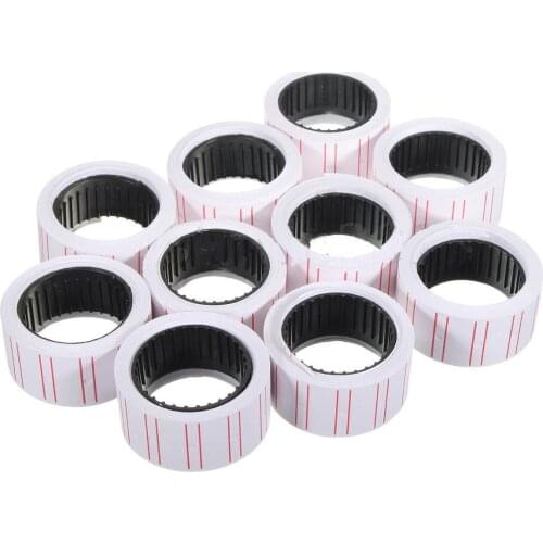 Adhesive Price Labels Paper Tag Price Label Sticker Single Row For Price Gun Suitable For Grocery 21mmX12mm 10 Rolls