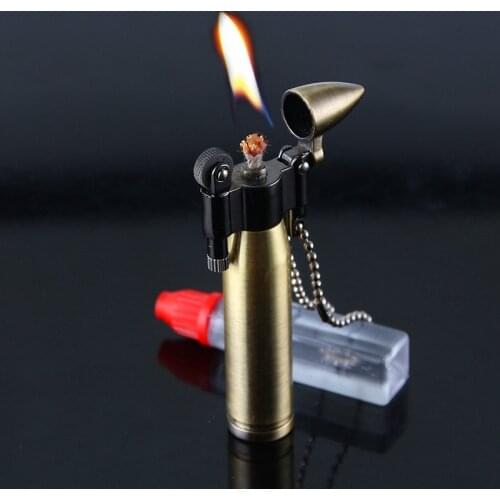 Mini Bullet Petrol/Petroleum/Kerosene Lighters Cigarette Cigar Pipe Gadgets for Men Gift Smoking Accessories Unusual Lighters