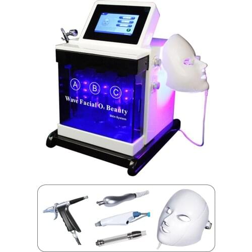 Multifunction Hydra 7 colors LEd Skin Care Facial Beauty Machine/ Wrinkle Removal Facial Diamond Dermabrasion machine