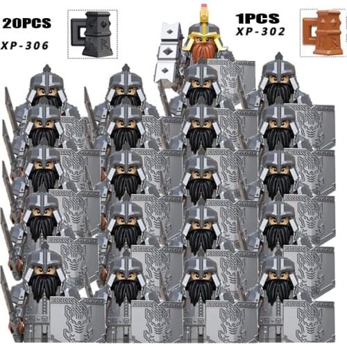 Oeny 21 Stuks/set Castle Royal Kings Knight Rome Spartacus Medieval Age Soldiers Red Lion Figure Compatible Building Blocks