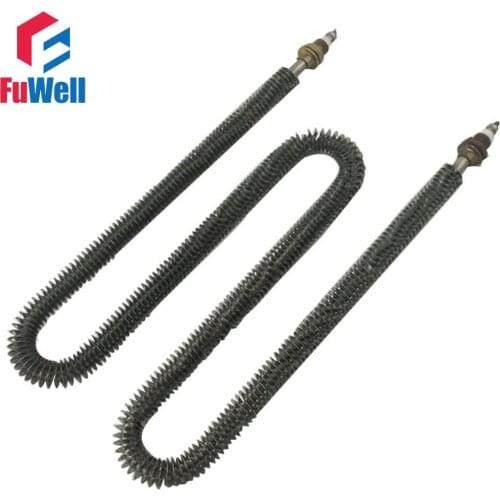 Accept Custom) W Shape Stainless Steel Finned Tubular Heater 340mm Length 12mm Tube Diameter 2000W