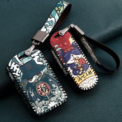 Remote Smart Car Key Case For Mazda 2 3 5 6 8 CX5 CX7 CX9 M2 M3 M5 M6 GT Leather Keychain Keyring Key Holder Cover Bag