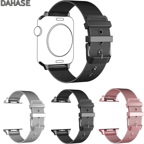 ML Loop Strap for Apple Watch Series 3 2 1 Band Stainless Steel Mesh Bracelet for iWatch 42/38mm Wristband w Metal Buckle