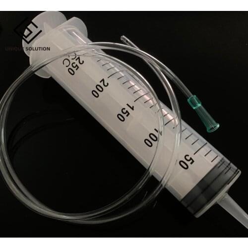 1PC 200ml 250ml Large Capacity Syringe Reusable Pump Oil Measuring With 1m Silicone Tube Hot Free Shipping