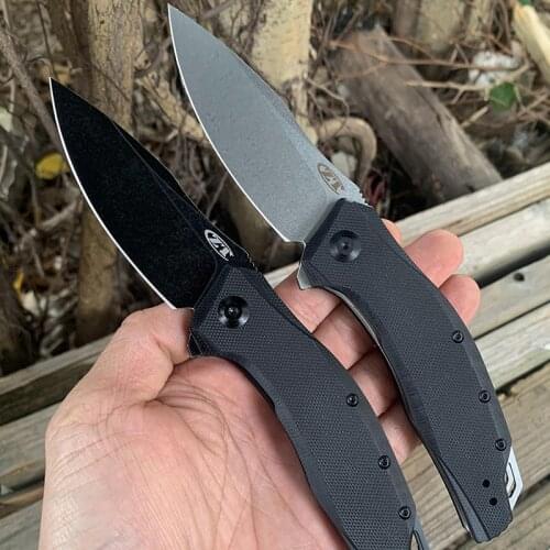 High Quality ZT0357 folding pocket camping knife 8cr13 Blade G10 Handle outdoor hunting tactical survival Utility Knife CNC tool