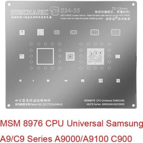 Mechanic Universal BGA Reballing Stencil for Samsung MSM8976 A9/C9 Series A9000/A9100 C9000 CPU Power WIFI Audio IC Chip Mesh