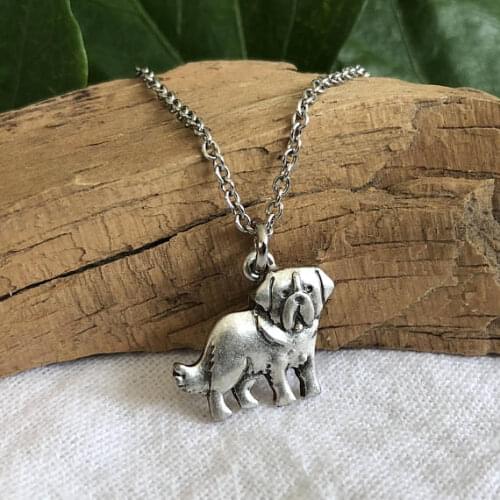 Vintage Saint Bernard Dog Pendant necklace for women St. Bernard dog jewelry trendy Pet necklace Gift for Friend
