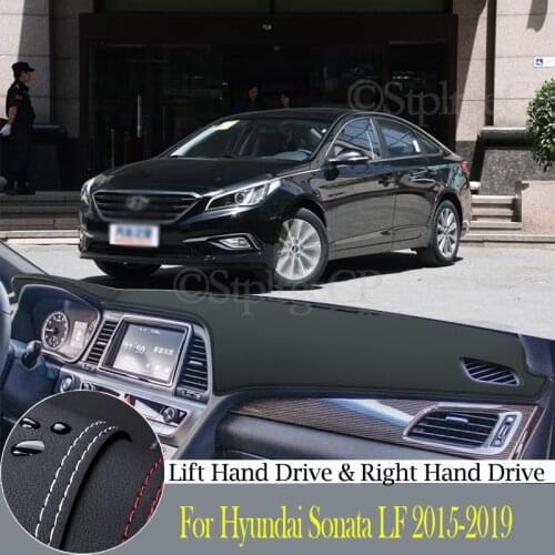 High-quality leather instrument panel protection pad and light-proof pad for Hyundai Sonata LF 2015-2019 car styling accessories