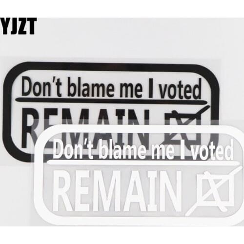YJZT 20.3CM*9.4CM Dont't Blame Me !Bumper Decorate Car Sticker Vinyl Decal Accessories Pattern Black/Silver 4A-0036