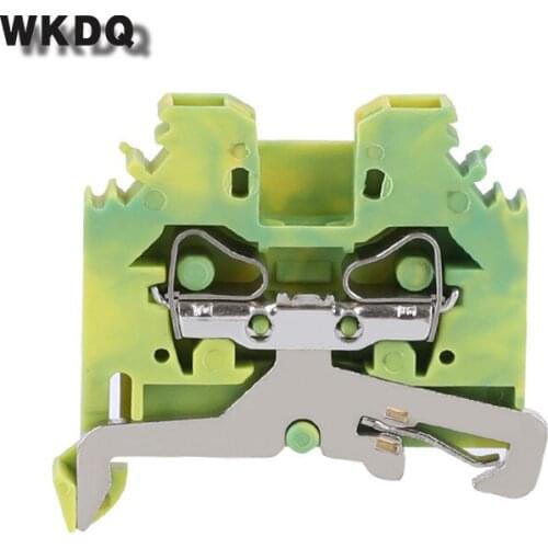 10pcs 281-107 Equivalent to Ground Din Rail 2-Conductor Terminal Block PE With The Same Shape to Universal Connector