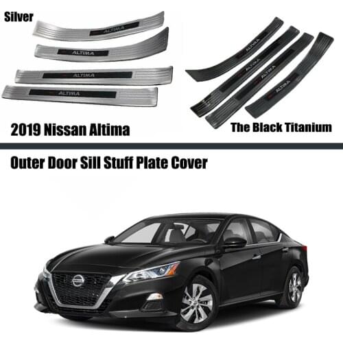 For Nissan Altima 2019 2020 Accessories Stainless Steel Door Sill Pedal Scuff Plate Guard Protector Sticker 4pcs Car Styling