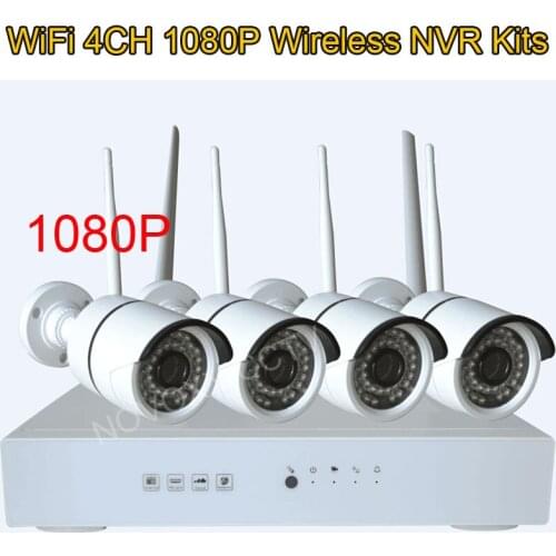 4ch Outdoor Day night security camera system 2MP 1080P Real p2p WiFi wireless cctv system NVR kit security camera system