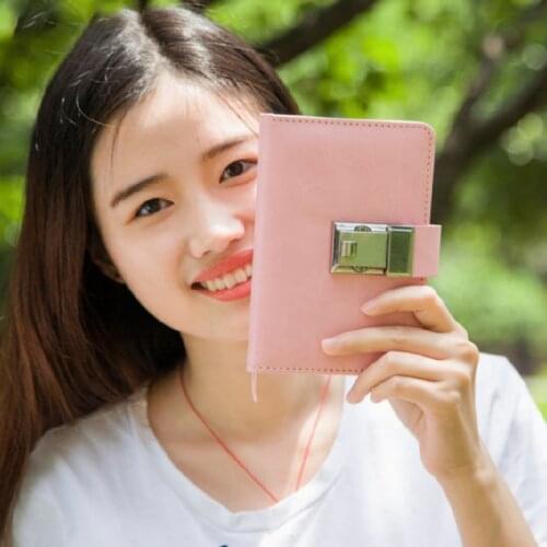 A6 Password Notebook With Lock Diary Book Hand Account Creative Stationery Notebook Business Hand Account Student Notebook