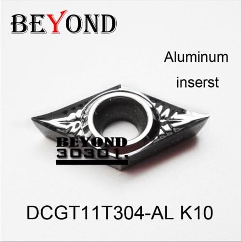 BEYOND DCGT11T304-AL K10 DCGT11T302-AL K10 DCGT 11T304 11T302 for Aluminum Copper CNC Carbide Inserts Lathe Cutter Tools Turning
